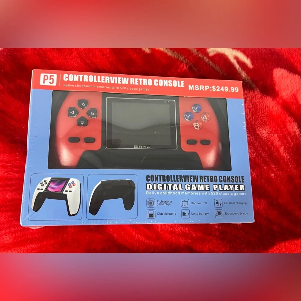 Controllerview Retro Console - Red and Black